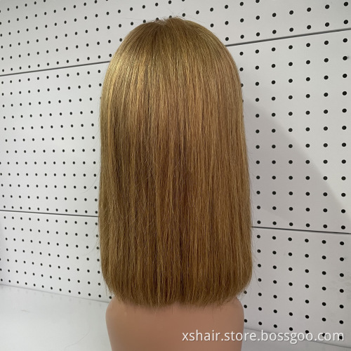 Good Selling Hair Vending Hd Lace Blonde Human Hair Bob Wig Lace Front Woman Wig Human Hair